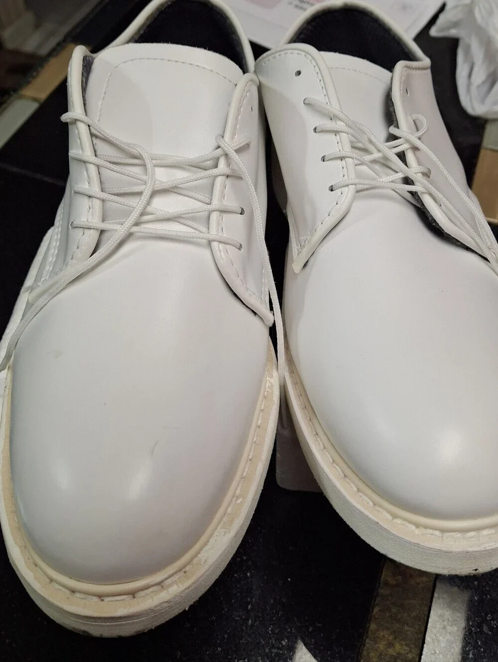 Altama White Leather Lace-Up  Oxford Dress Shoes Military USA Made Men Size 8